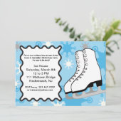 スノーフレーク アイススケート バースデーパーティー 招待状 (スタンド正面)