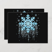 スノーフレーク・ウィンタークリスマス シーズンカード (正面/裏面)