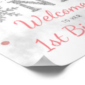 スノーフレーク・ウィンター1st誕生日へようこそ ポスター (角)