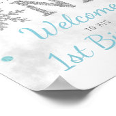 スノーフレーク・ウィンター1st誕生日へようこそ ポスター (角)