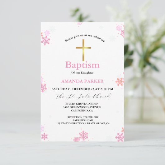スノーフレーク・ウィンター・クロス・バプテスマ 招待状 (スタンド正面)