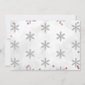 スノーフレーク ウィンター 1歳の誕生日写真 招待状 (裏面)