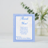 スノーフレーク ウェディング フラット サンクス カード (スタンド正面)