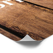 スノーフレーク、ウッドブライダルシャワーウェルカムポスター ポスター (角)