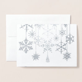 スノーフレーク オーナメント ホイル カード