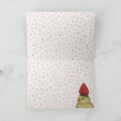 スノーフレーク・カードを持つ自然帽子のかわいい鳥 シーズンカード (内部)