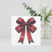 スノーフレーク・カード付きクリスマスコケット赤弓 (スタンド正面)