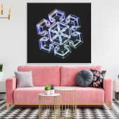 スノーフレーク・クリスタル3 キャンバスプリント (インサイチュ (リビング))