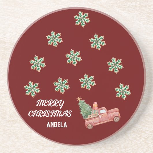 スノーフレーク・クリスマスコースター コースター (正面)