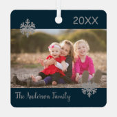 スノーフレーク・クリスマスファミリーの写真 メタルオーナメント (裏面)