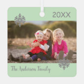 スノーフレーク・クリスマスファミリーの写真 メタルオーナメント (裏面)