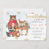 スノーフレーク・クリスマスベビーシャワーの招待状 招待状 (正面)