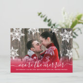 スノーフレーク・クリスマス妊娠告知カード 案内状 (スタンド正面)