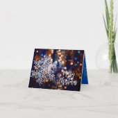 スノーフレーク・クリスマス折り畳み写真 シーズンカード (正面)