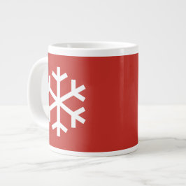 スノーフレーク クリスマス ジャンボ 赤 コーヒーマグ ジャンボコーヒーマグカップ