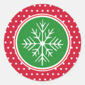 スノーフレーク クリスマス ステッカー (正面)
