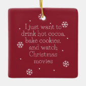 スノーフレーク・クリスマス セラミックオーナメント (正面)