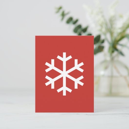 スノーフレーク クリスマス ポストカード (スタンド正面)