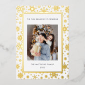 スノーフレーク・クリスマス | Photo Foilホリデーカード 箔シーズンカード (正面)