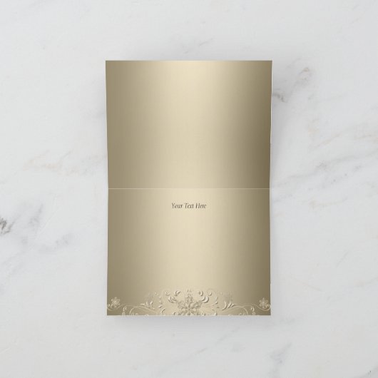 スノーフレーク&クロス金ゴールドバプテスマサンキューカード サンキューカード (内部)