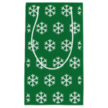 スノーフレーク グリーン クリスマス ギフトバッグ