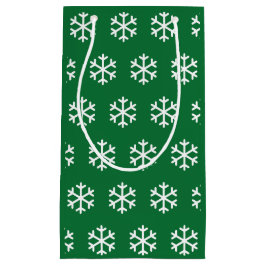 スノーフレーク グリーン クリスマス ギフトバッグ