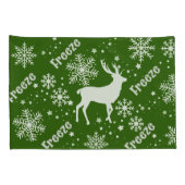 スノーフレーク・グリーン 枕カバー (裏面-右)