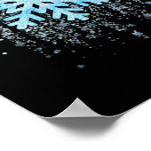 スノーフレーク・コスチューム冬のクリスマスマッチングメンズw ポスター (角)