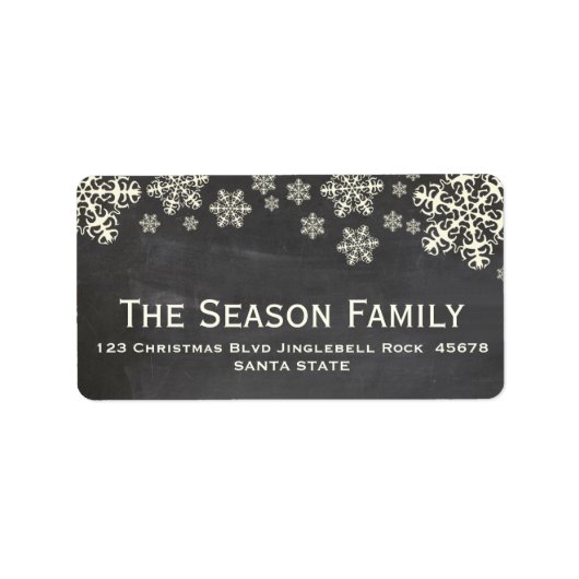 スノーフレーク・シャルボード住所 シール (正面)