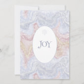 スノーフレーク ジョイ ホリデー フラット カード – オーダーメッセージ (正面)