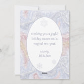 スノーフレーク ジョイ ホリデー フラット カード – オーダーメッセージ (裏面)