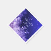 スノーフレーク・スパークルナプキン スタンダードカクテルナプキン (角)