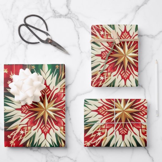 スノーフレーク・スプレンダー ラッピングペーパーシート (正面)
