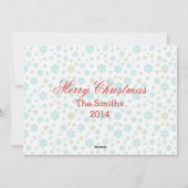 スノーフレーク&ツリーズホリデーフォトカードテンプレート シーズンカード (裏面)