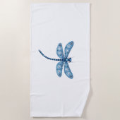 スノーフレーク・ドラゴンフライ・スピリット ビーチタオル (正面)