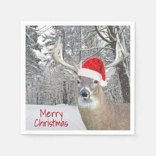 スノーフレーク・ナプキンのクリスマスバック スタンダードカクテルナプキン (正面)