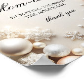 スノーフレーク・ニュートラル赤ちゃんシャワー住所と封筒 ポスター (角)