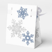 スノーフレーク・ネイビー結婚ル・シルバー フェイバーボックス (裏面サイド)