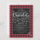 スノーフレーク & バッファロープリント ホットチョコレート 招待状 (正面)