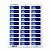 スノーフレーク・バルブ・クリスマスリボン ラベル (フルシート)