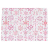 スノーフレーク・パターン・ピンク ラージペーパーバッグ (裏面)