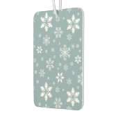 スノーフレーク・パターン、白い雪、雪、グレー カーエアーフレッシュナー (左)