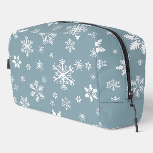 スノーフレーク・パターン、白い雪、雪、グレー ドップキット (右コーナー)