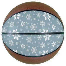 スノーフレーク・パターン、白い雪、雪、グレー バスケットボール