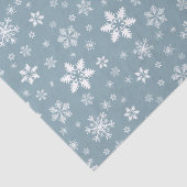 スノーフレーク・パターン、白い雪、雪、グレー 薄葉紙 (詳細)