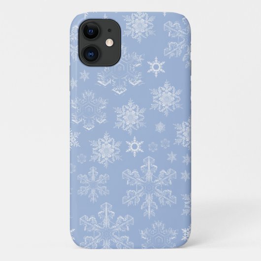 スノーフレーク・パターン、白い雪、雪、冬 Case-Mate iPhoneケース (裏面)