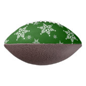 スノーフレーク・パターン、白い雪、雪、緑 アメリカンフットボール (回転90)