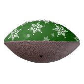 スノーフレーク・パターン、白い雪、雪、緑 アメリカンフットボール (回転270)