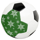 スノーフレーク・パターン、白い雪、雪、緑 サッカーボール (3/4)