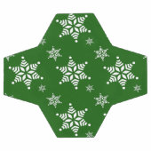 スノーフレーク・パターン、白い雪、雪、緑 サッカーボール (フラット)